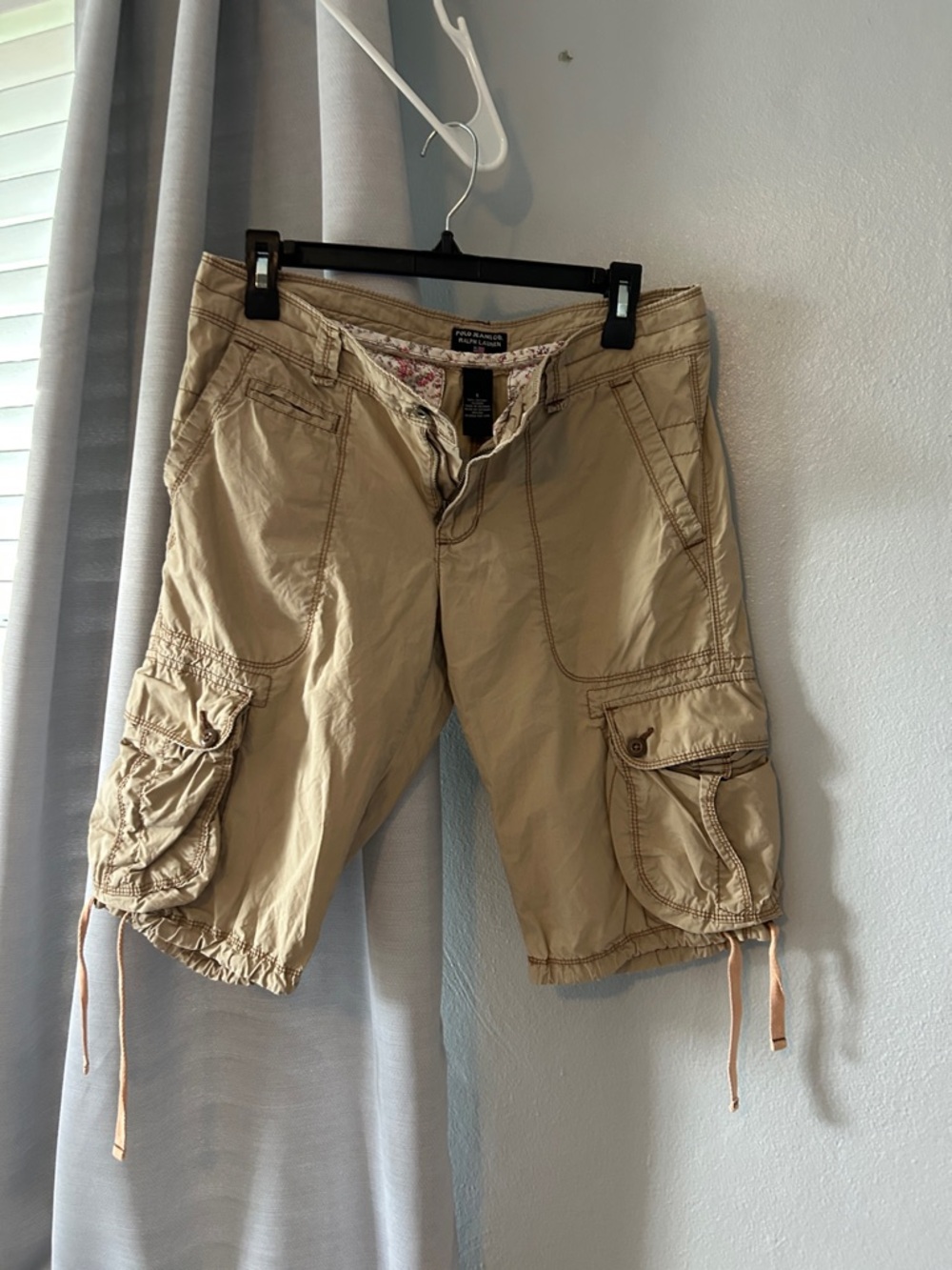 Ralph Lauren Polo Jean company Tan women's  Cargo Shorts with Multiple Pockets